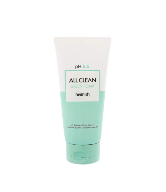 heimish All Clean Green Foam 150g low-pH facial cleanser tube