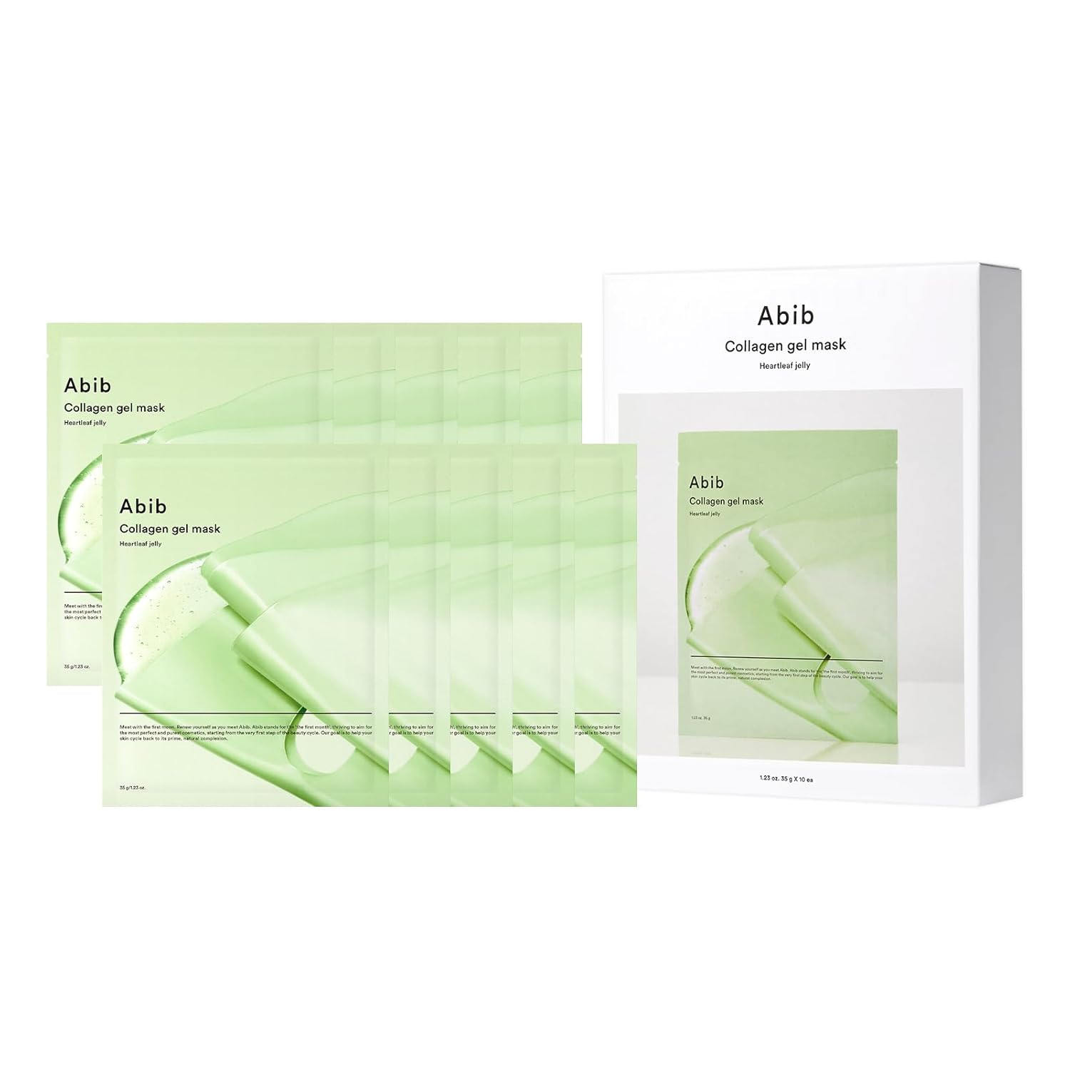 Abib Collagen Gel Maske 35g X 10 Stück #Herzblattgelee