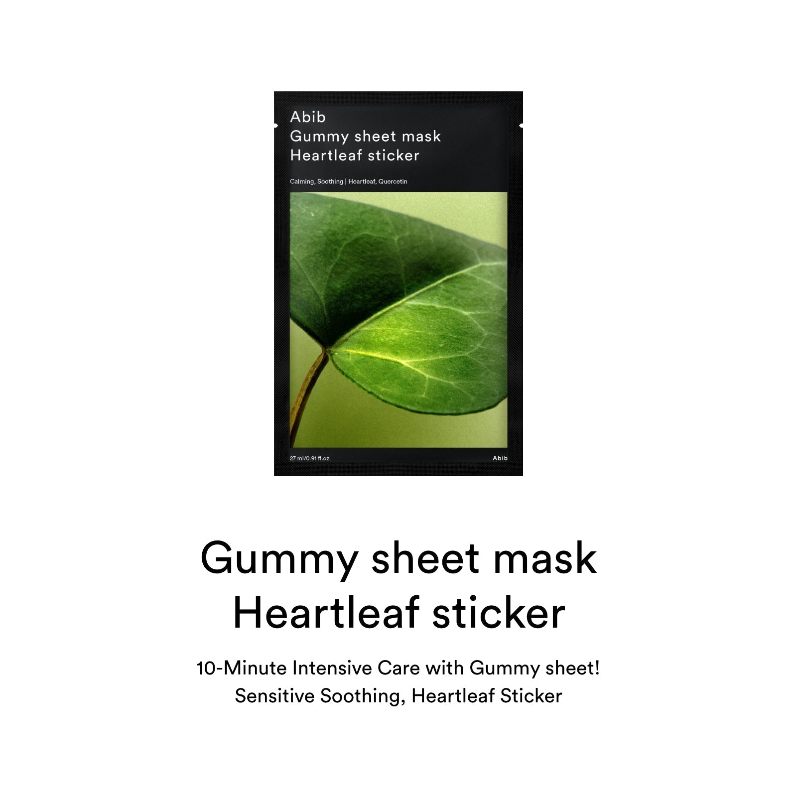 Abib Gummy Sheet Mask Heartleaf Sticker 27ml X 10ea