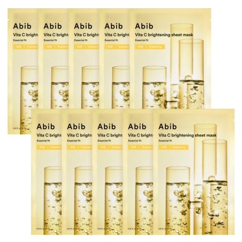 Abib Vita C Brightening Sheet Mask Essential Fit 27ml X 10ea