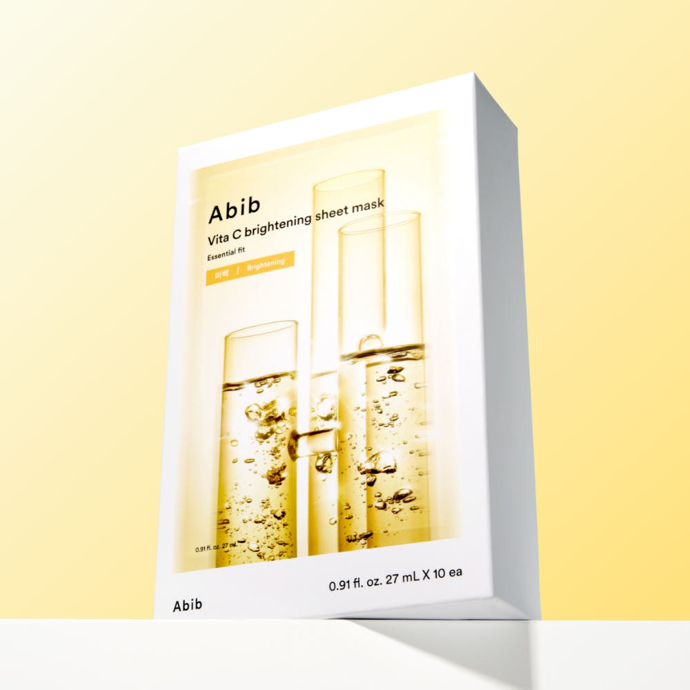 Abib Vita C Brightening Sheet Mask Essential Fit 27ml X 10ea