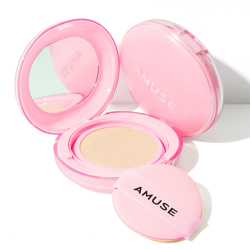 AMUSE Dew Power Vegan Cushion SPF 50+ PA++++ SET 15g + 15g(Refill) (4 Colors)