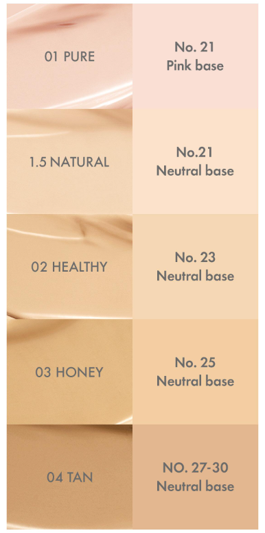 AMUSE Dew Power Vegan Cushion SPF 50+ PA++++ SET 15g + 15g(Refill) (4 Colors)