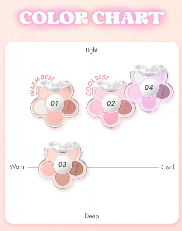 AMUSE Flora Eye Palette 4.5g (4 Colors) - JOSEPH BEAUTY