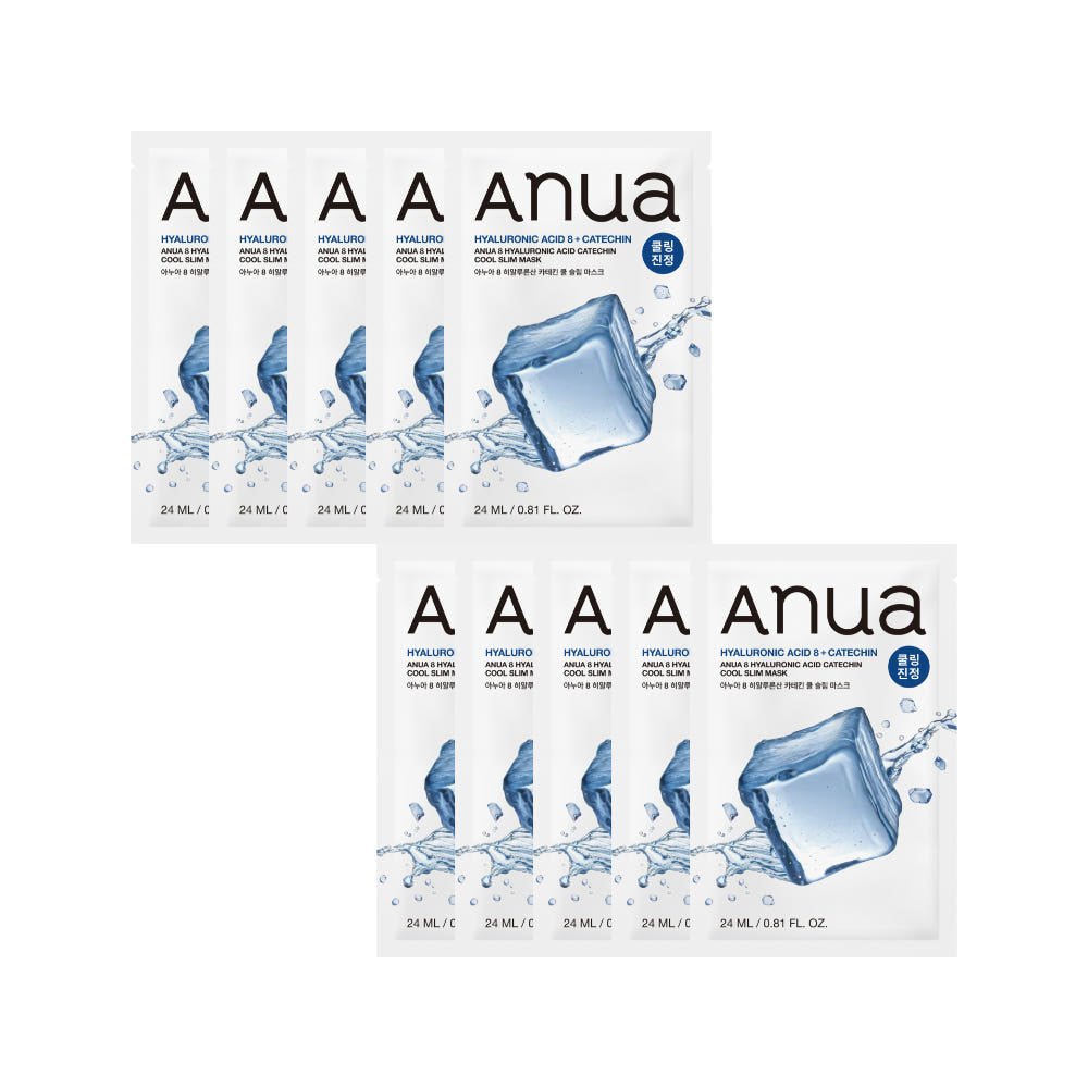 Anua 8 Hyaluronic Acid Catechin Cool Slim Mask 24ml X 10ea - JOSEPH BEAUTY
