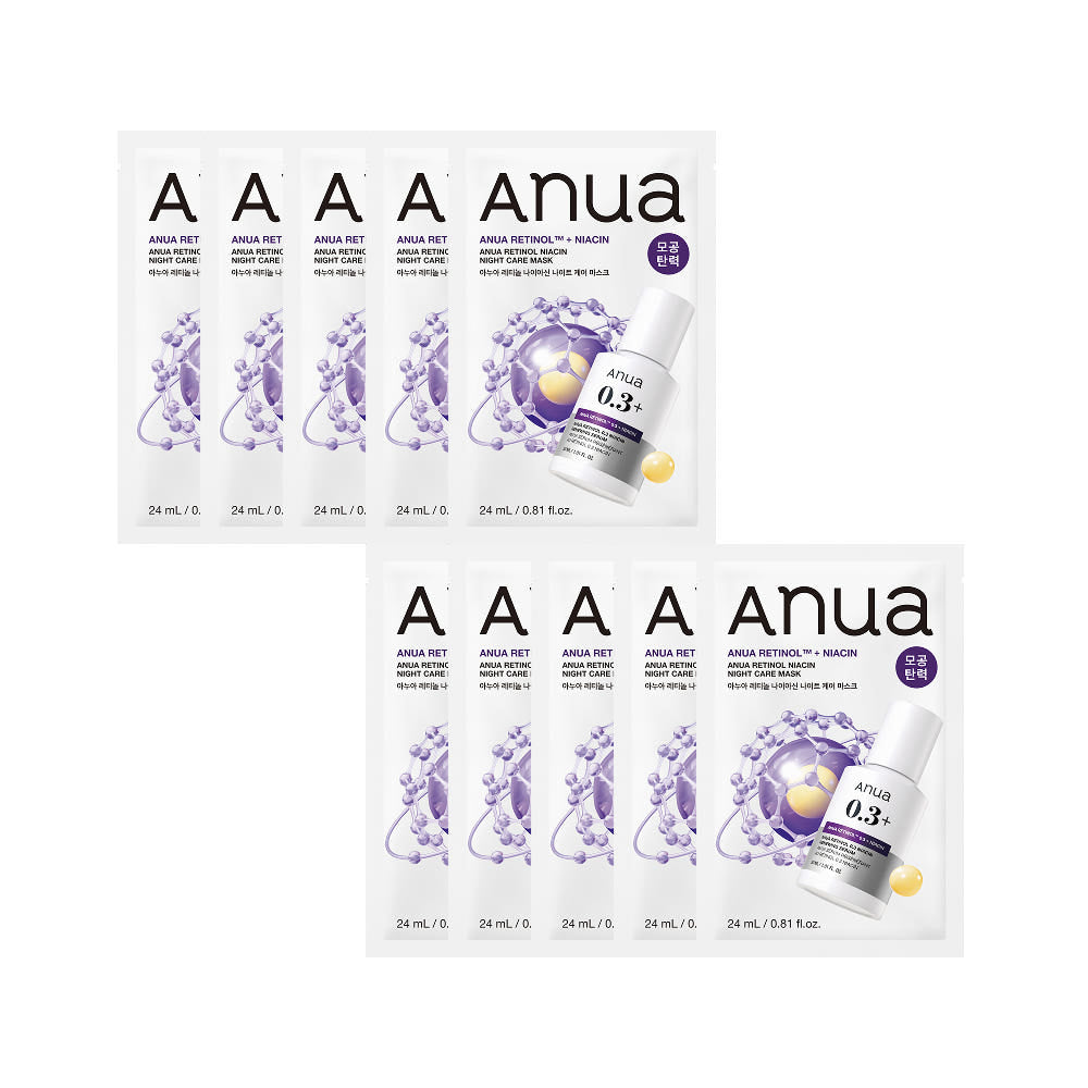 Anua Retinol Niacin Night Care Mask 24ml X 10ea