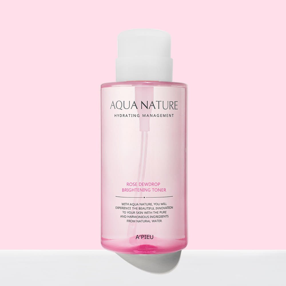 A'pieu Aqua Nature Rose Dew Drop Brightening Toner 500ml - JOSEPH BEAUTY