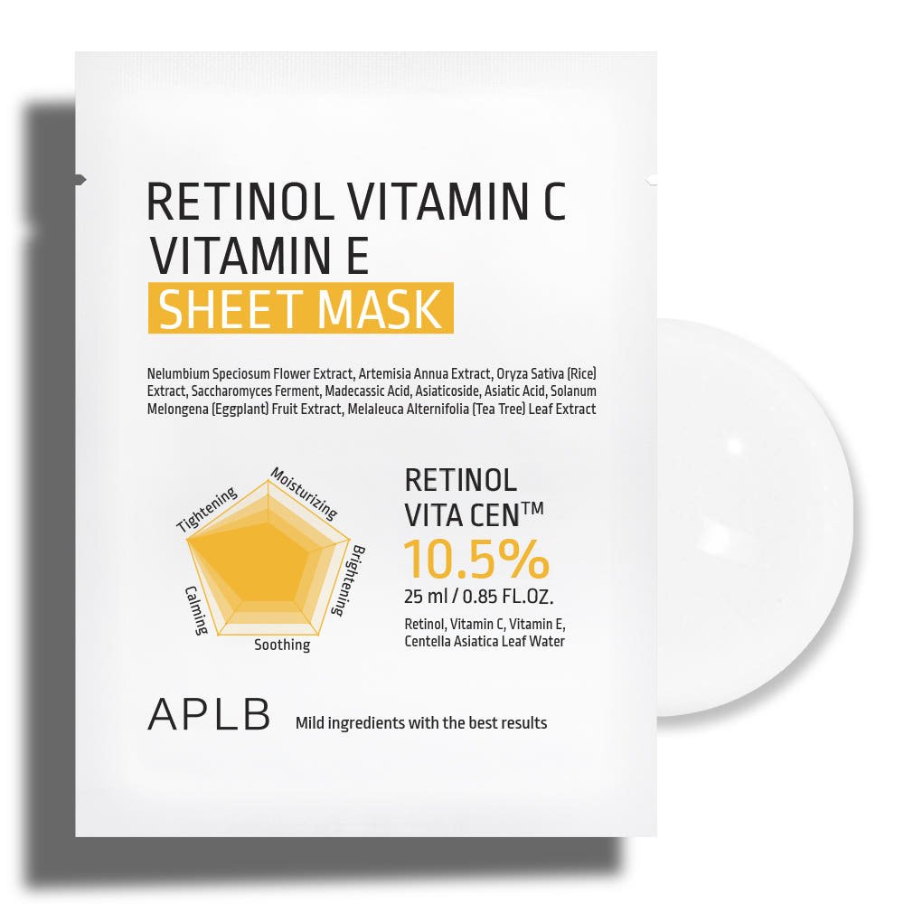 APLB Retinol Vitamin C Vitamin E Sheet Mask 25ml X 10ea - JOSEPH BEAUTY