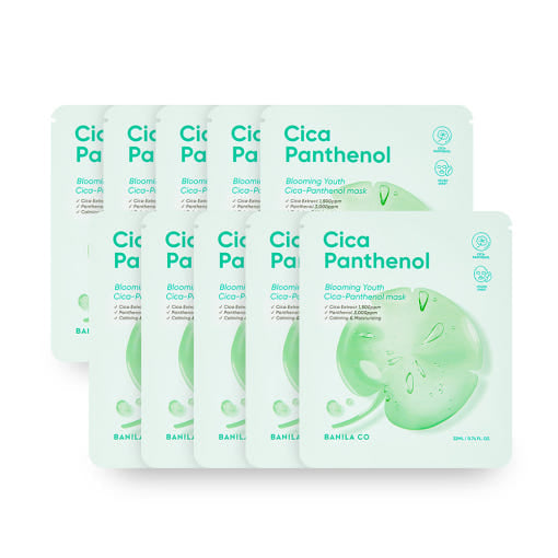BANILA CO Blooming Youth Cica Panthenol Mask 22ml X 10ea