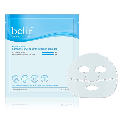 belif Aqua Bomb Panthenol EGF Soothing Barrier Gel Mask 30ml X 5ea — product image 3