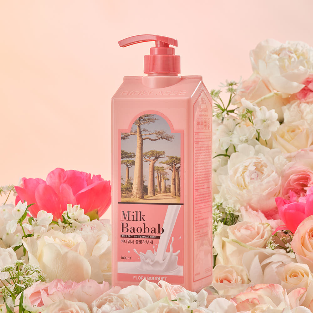BIOKLASSE MILK BAOBAB Body Wash 1000ml #Flora Bouquet