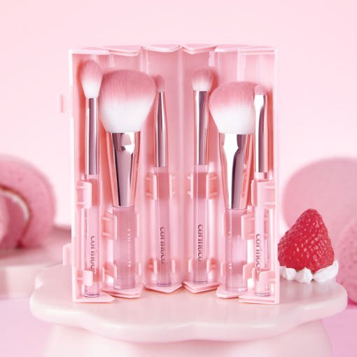 CORINGCO Pink Roll Brush Set 6P - JOSEPH BEAUTY