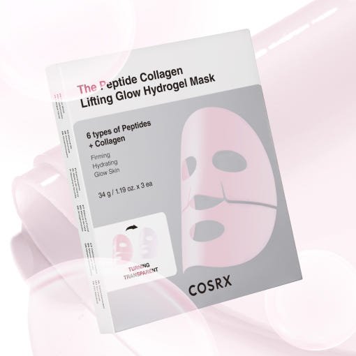 COSRX The Peptide Collagen Lifting Glow Hydrogel Mask 34g X 3ea - JOSEPH BEAUTY