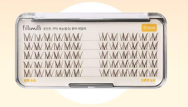 Faux cils individuels Fillimilli Point Piece #Pure Daily (9 mm) (60 pcs)
