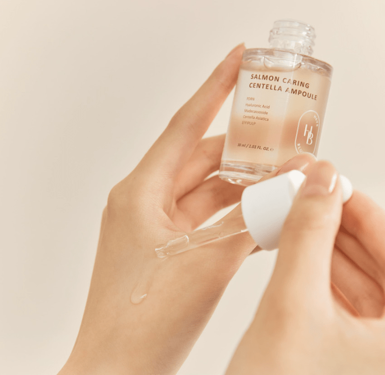 HEVEBLUE Salmon Caring Centella Ampoule 30ml - JOSEPH BEAUTY