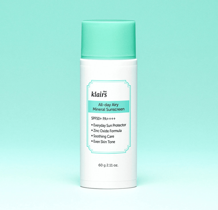 KLAIRS All - day Airy Mineral Sunscreen SPF50+ PA++++ 60g - JOSEPH BEAUTY