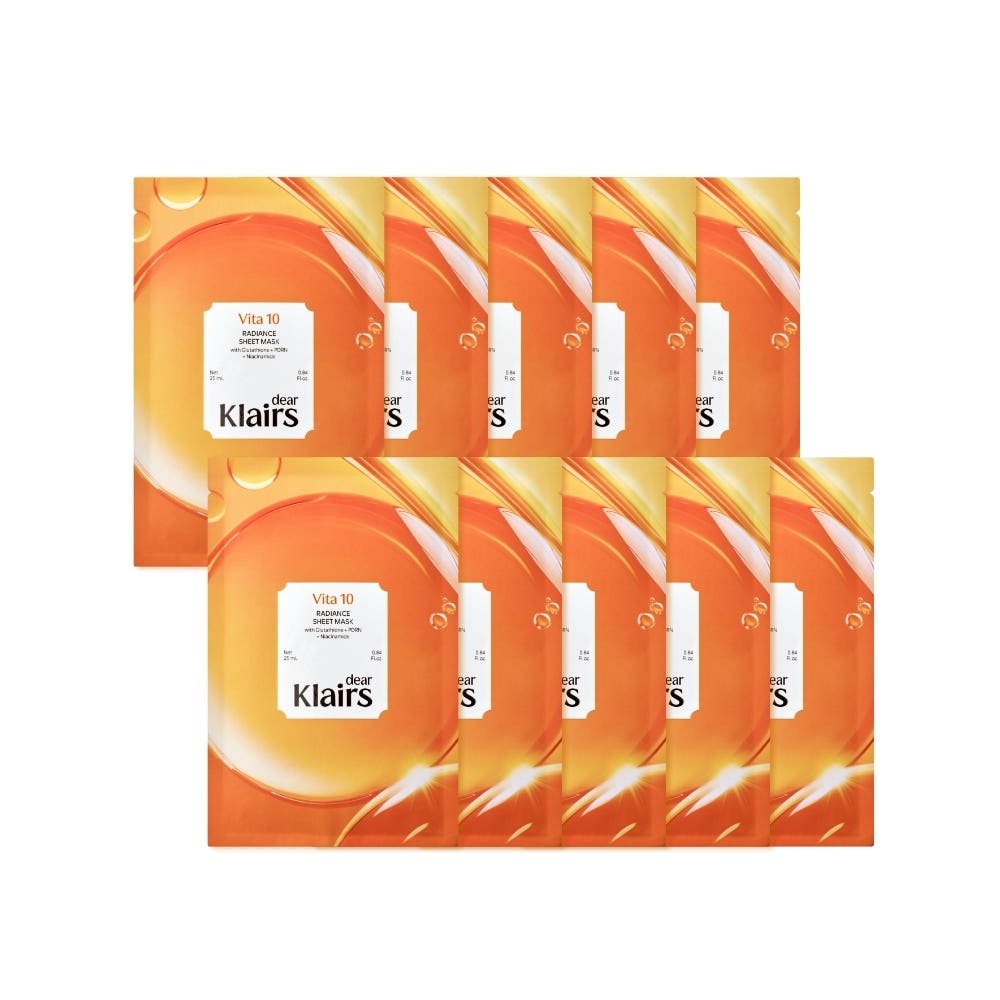 KLAIRS Vita 10 Radiance Sheet Mask Set 25ml X 10ea - JOSEPH BEAUTY