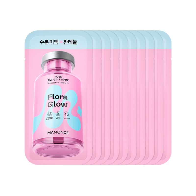 Mamonde Flora Glow Rose Ampoule Mask 23ml X 10ea - JOSEPH BEAUTY