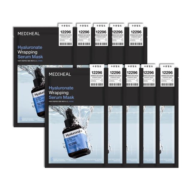 MEDIHEAL Hyaluronate Wrapping Serum Mask 25ml X 10ea - JOSEPH BEAUTY