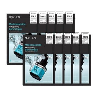 MEDIHEAL Madecassoside Wrapping Serum Mask 25ml X 10ea - JOSEPH BEAUTY