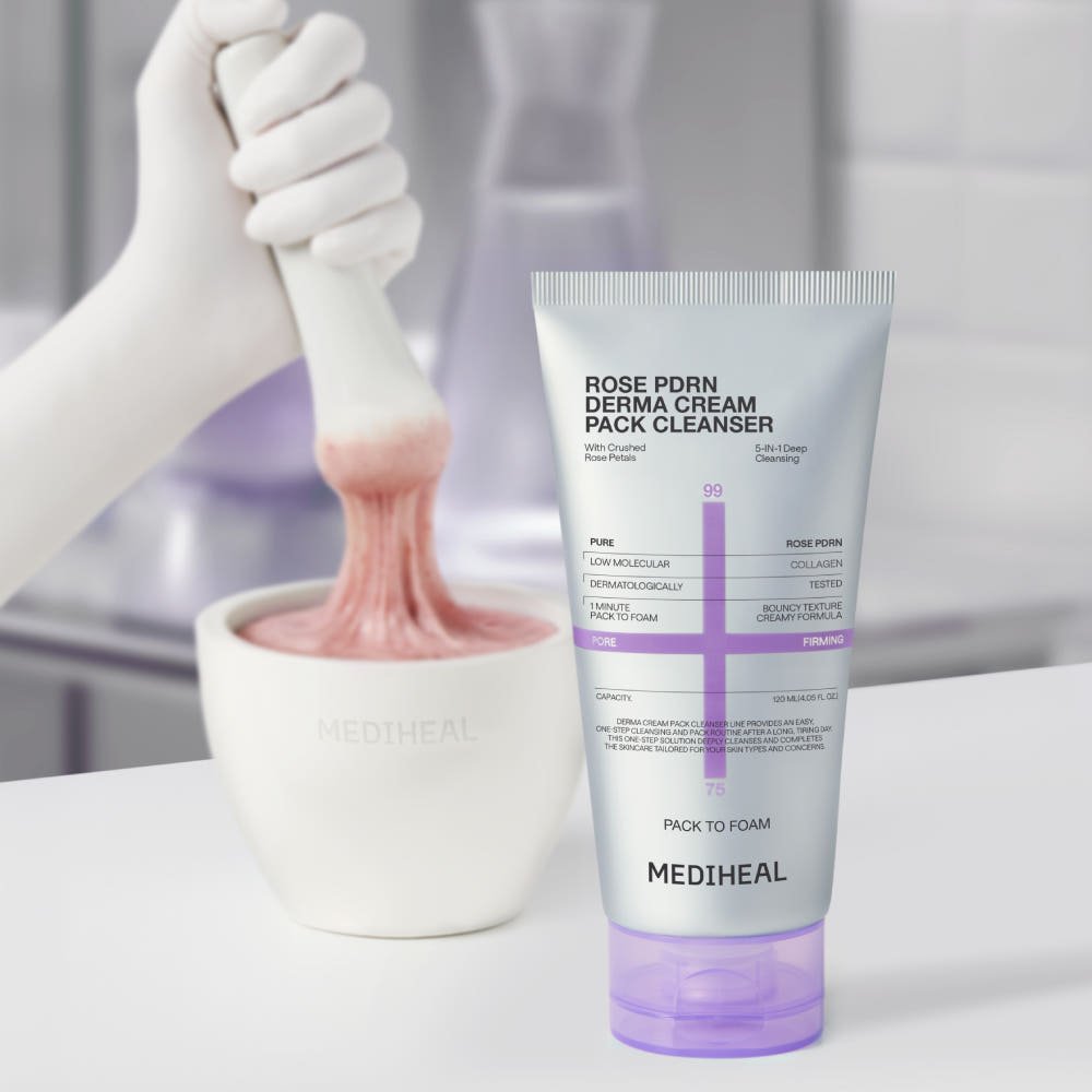 MEDIHEAL Rose PDRN Derma Cream Pack Cleanser 50ml - JOSEPH BEAUTY
