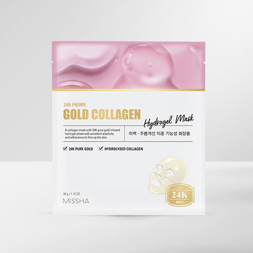 MISSHA 24K Prime Gold Collagen Hydrogel Mask 32g x 5ea - JOSEPH BEAUTY