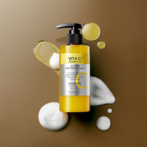 MISSHA Vita C Plus All In One Pack Foam Cleanser 200ml - JOSEPH BEAUTY