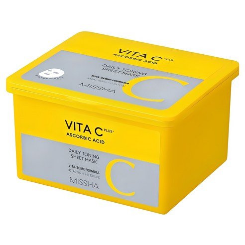 MISSHA Vita C Plus Daily Toning Sheet Mask 350ml/30sheets - JOSEPH BEAUTY