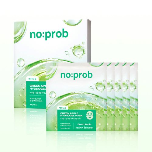 noprob Green Apple Hydrogel Mask 37g X 5ea - JOSEPH BEAUTY