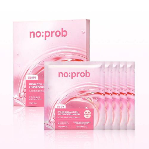 noprob Pink Collagen Hydrogel Mask 37g X 5ea - JOSEPH BEAUTY