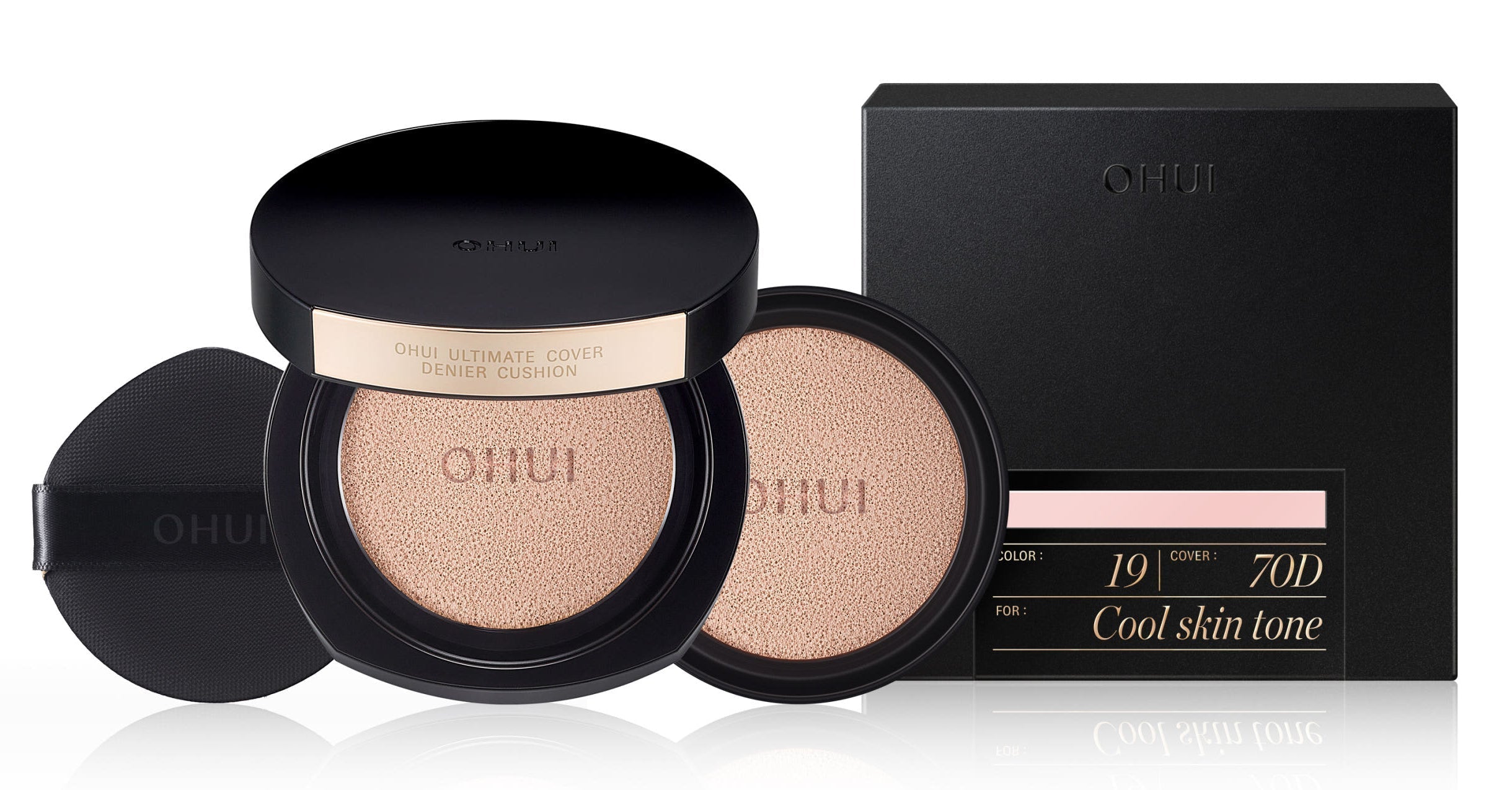 O HUI Ultimate Cover Denier Cushion SPF50+ PA+++ Set 13g+13g(refill) (9colors)