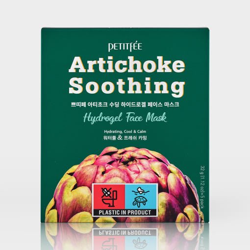 PETITFEE Artichoke Soothing Hydrogel Face Mask 32g X 5ea - JOSEPH BEAUTY