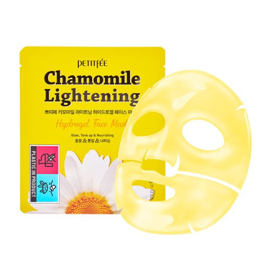 PETITFEE Chamomile Lightening Hydrogel Face Mask 32g X 5ea - JOSEPH BEAUTY