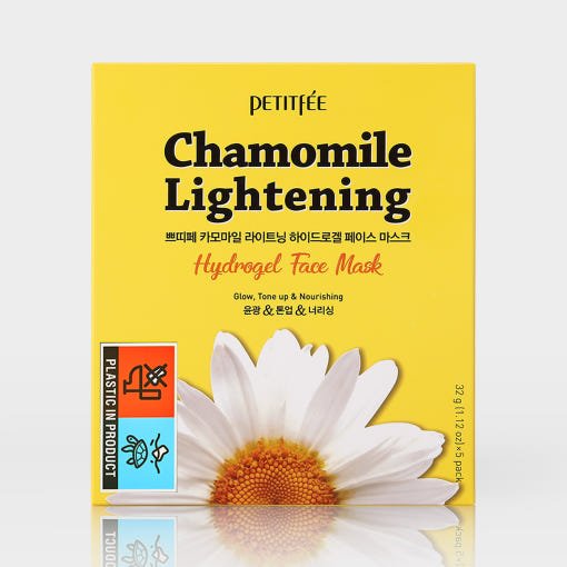 PETITFEE Chamomile Lightening Hydrogel Face Mask 32g X 5ea - JOSEPH BEAUTY