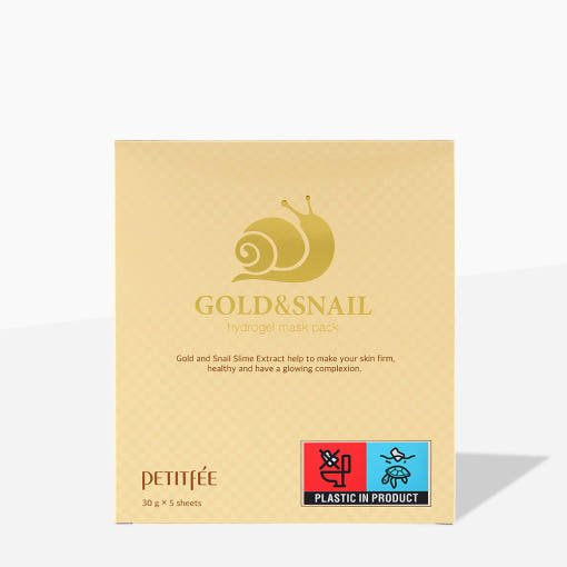 PETITFEE GOLD & SNAIL Hydrogel Mask Pack 30g X 5ea - JOSEPH BEAUTY