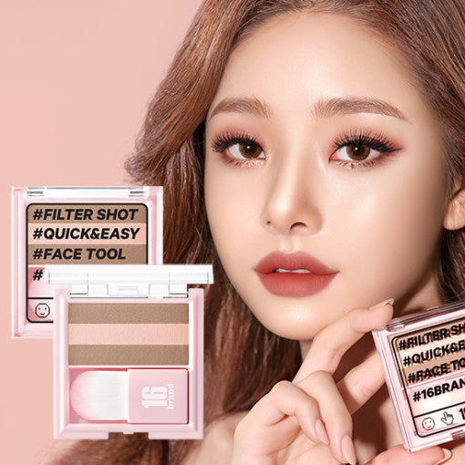 16BRAND Filter Shot Shading Highlighter (2colors) CONTOUR PEACH
