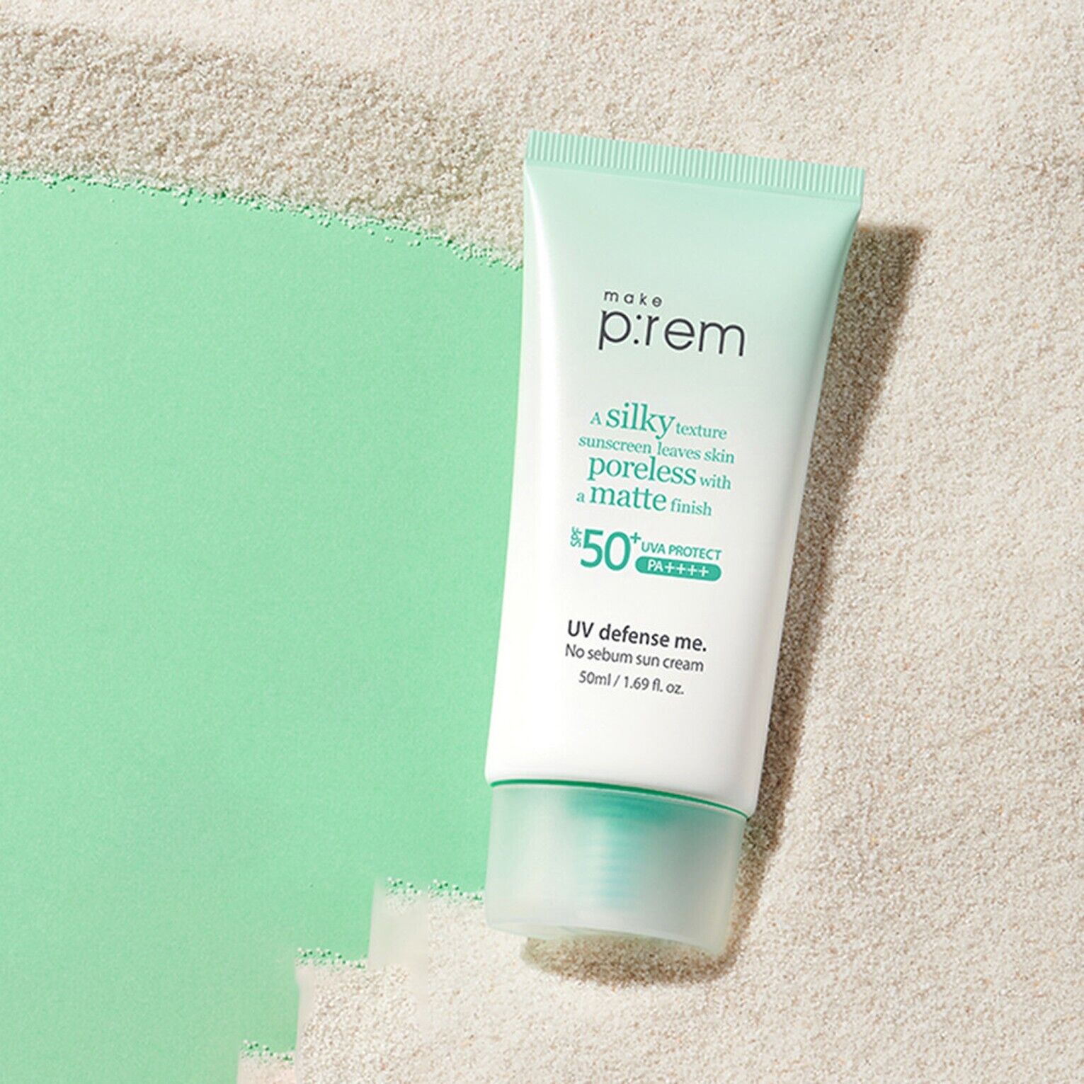 make p:rem UV Defense Me. No Sebum Sun Cream SPF50+ PA++++ 50ml