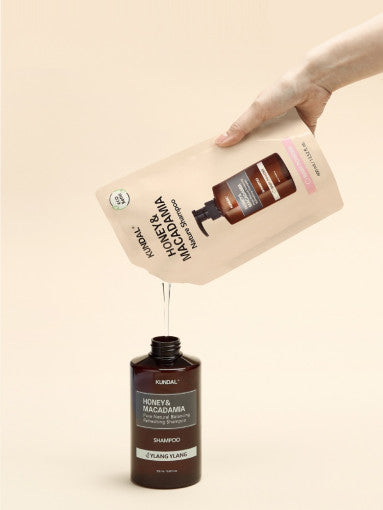 Shampoing Nature KUNDAL MIEL & MACADAMIA (Recharge) 400 ml #CHERRY BLOSSOM