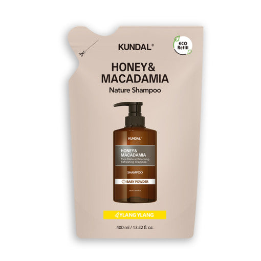 KUNDAL MIEL & MACADAMIA Shampoing Nature (Recharge) 400ml #YLANG YLANG
