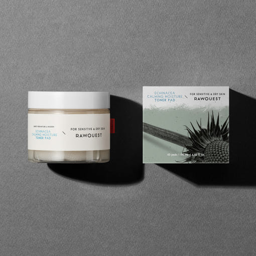 RAWQUEST Echinacea Calming Moisture Toner Pad 190ml(60 sheets) - JOSEPH BEAUTY