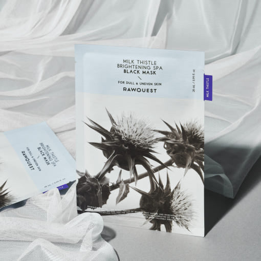 RAWQUEST Milk Thistle Brightening SPA Black Mask 28mlX5ea