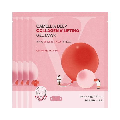 Round Lab Camellia Deep Collagen V Lifting Gel Mask 10g X 4ea