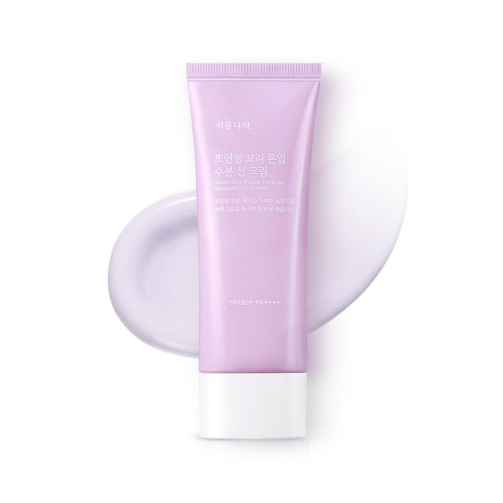 Shingmulnara White Rice Purple Tone Up Moisture Sun Cream SPF50+ PA++++ 100ml - JOSEPH BEAUTY