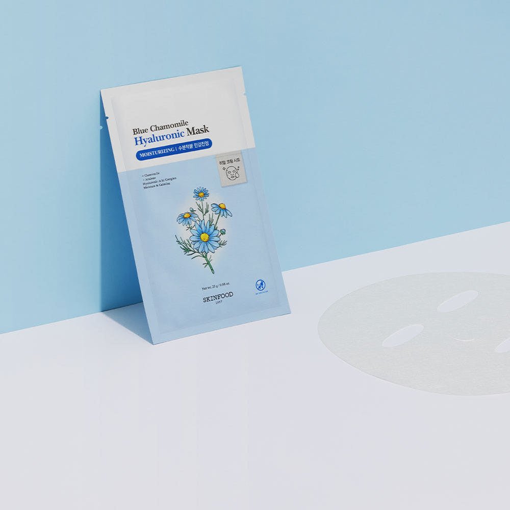 SKINFOOD Blue Chamomile Hyaluronic Mask Sheet 25g X 10ea - JOSEPH BEAUTY