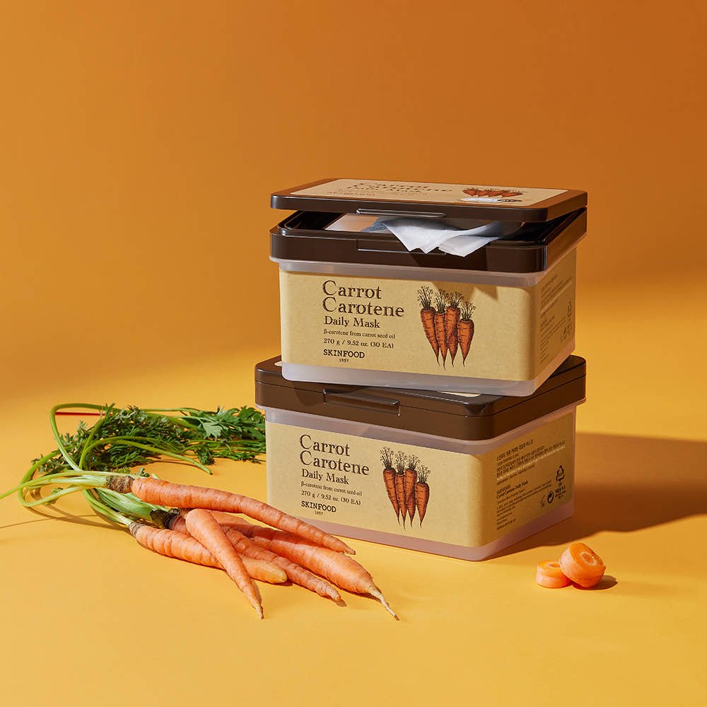 SKINFOOD Carrot Carotene Daily Mask Sheet 270g/30ea - JOSEPH BEAUTY