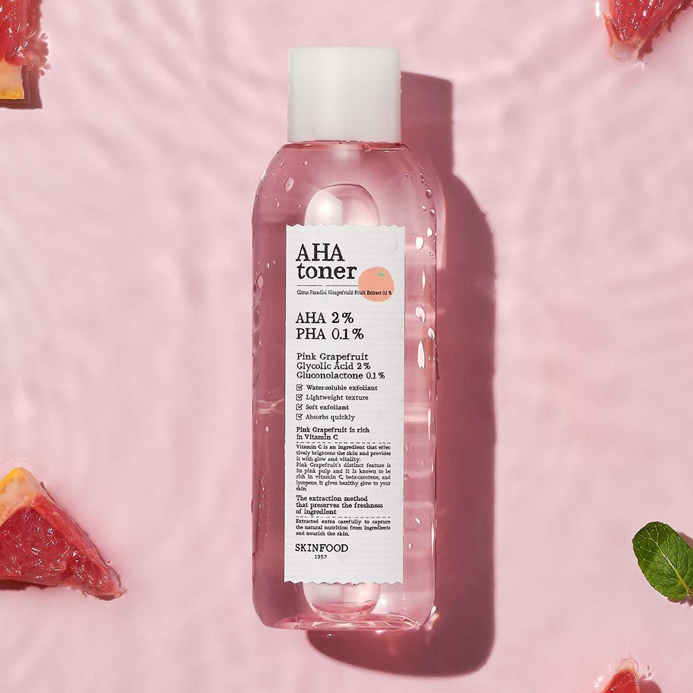 SKINFOOD Pink Grapefruit AHA Toner 200ml - JOSEPH BEAUTY