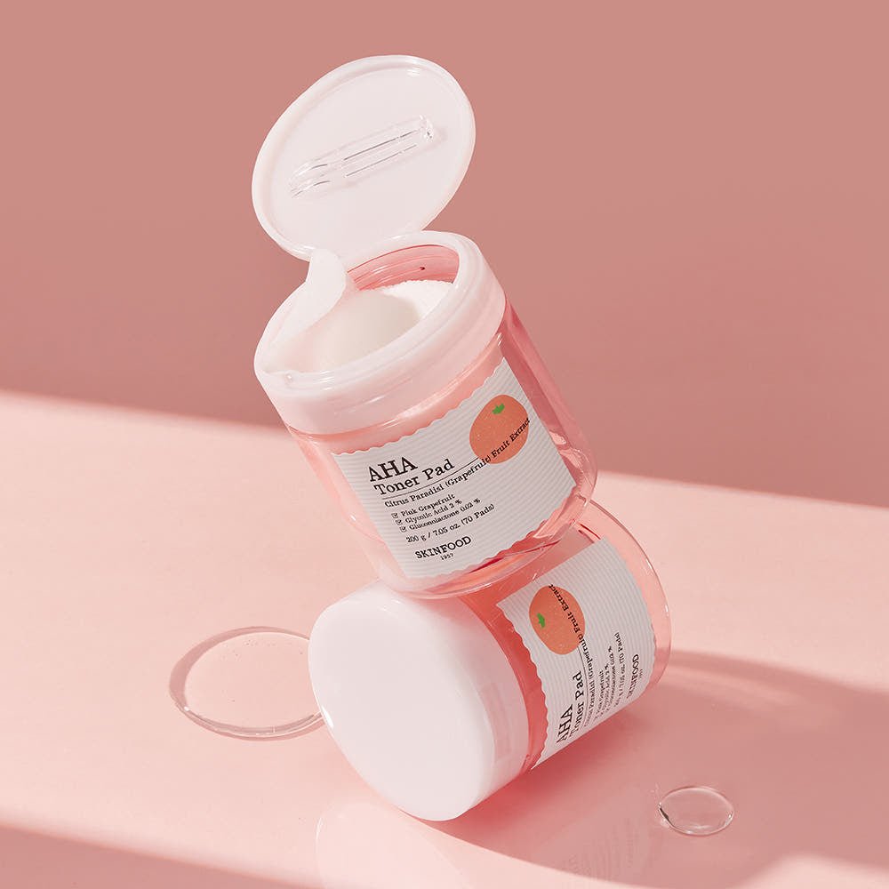 SKINFOOD Pink Grapefruit AHA Toner Pad 200g/70P - JOSEPH BEAUTY