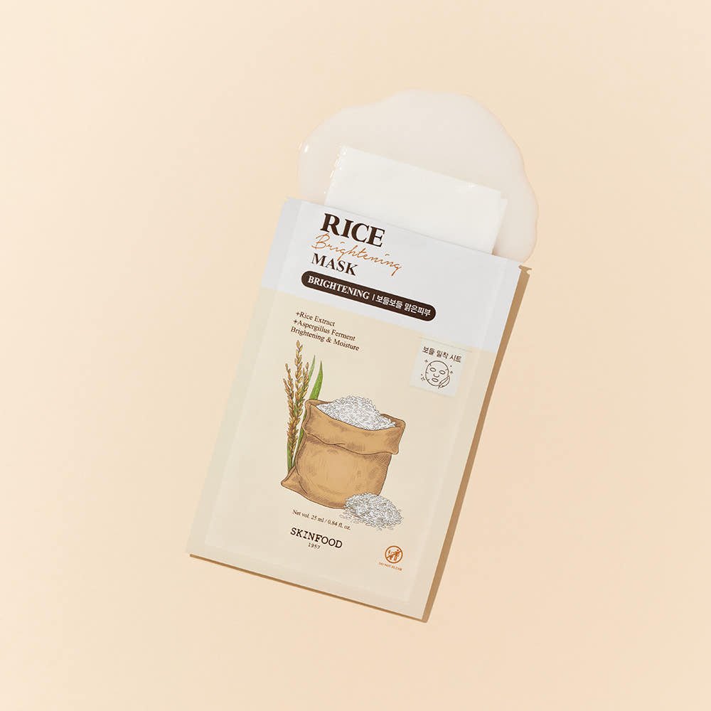 SKINFOOD Rice Brightening Mask 25g x 10ea - JOSEPH BEAUTY