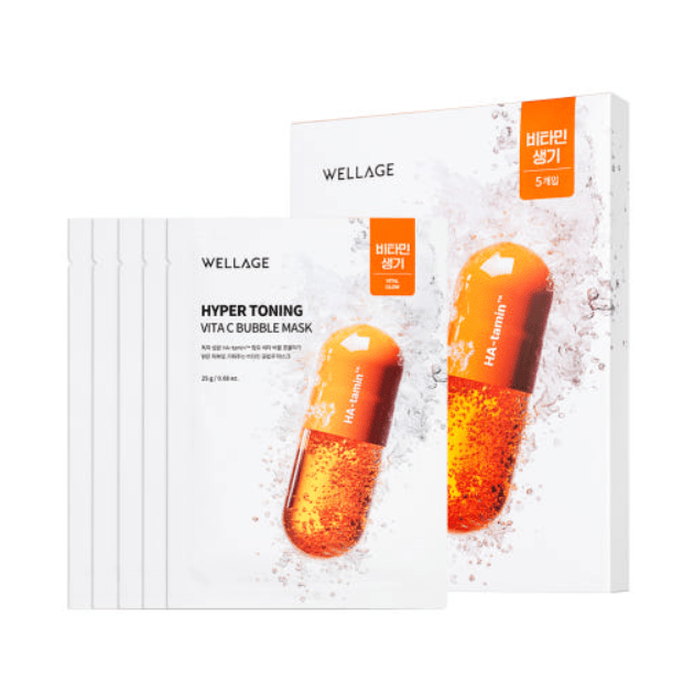 WELLAGE Hyper Toning Vita C Bubble Mask 25g X 5ea - JOSEPH BEAUTY