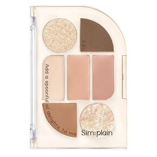 peripera Simplain Eye Palette 1.5gx1.17gx2.18g x 4 (2 Colors) 01 Off Beige